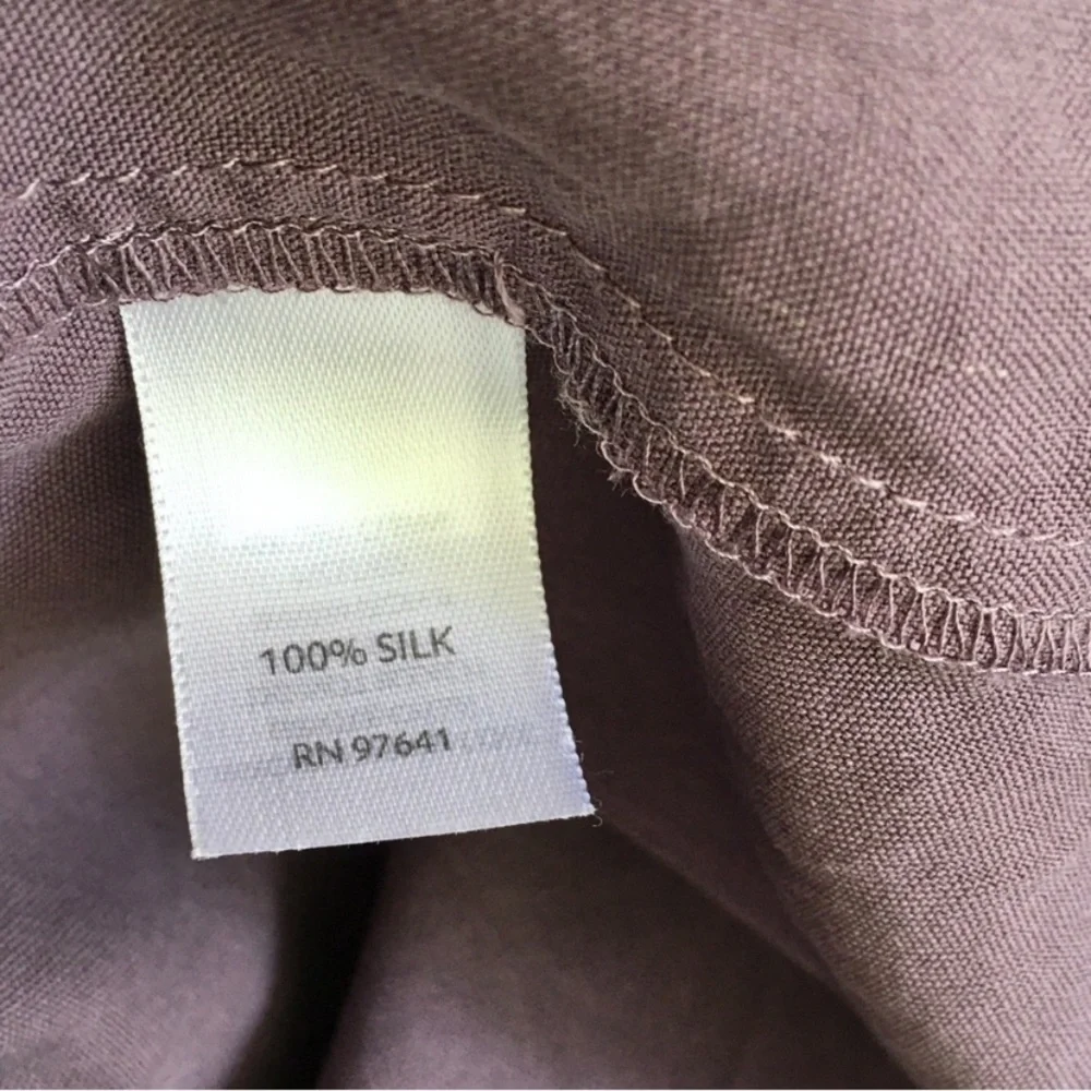 J.Jill Lavender Haze 100% Silk button down blouse sz M - Picture 5 of 8